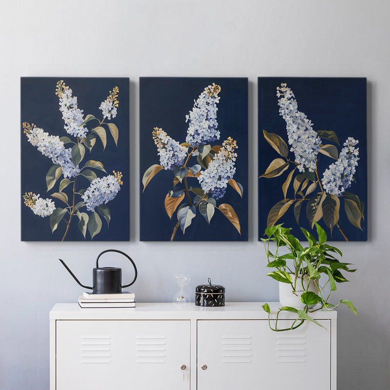 Floral Study Series - ensemble de toiles tendues avec châssis Gallery - prêt à être accroché, H 12 po x l 8 po x P 1,1225 po