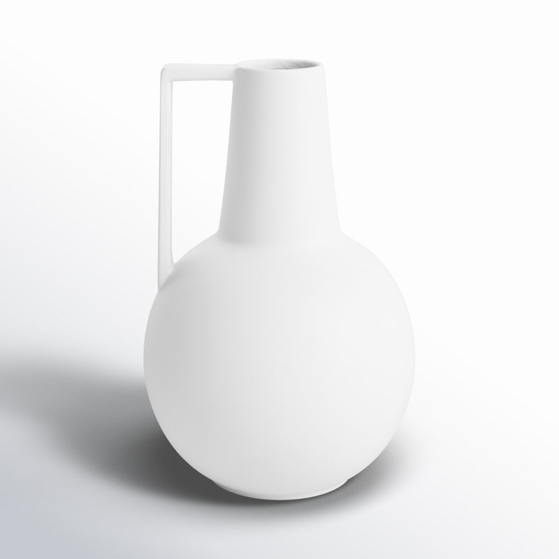Moriarty 9'' Handmade Ceramic Table Vase, White