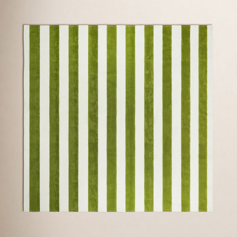 Brezhane Tablecloth - Stripes, 59" Square, Vert