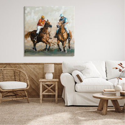 Peinture équestre, chevaux sur bois par Ziwei Li, peinture