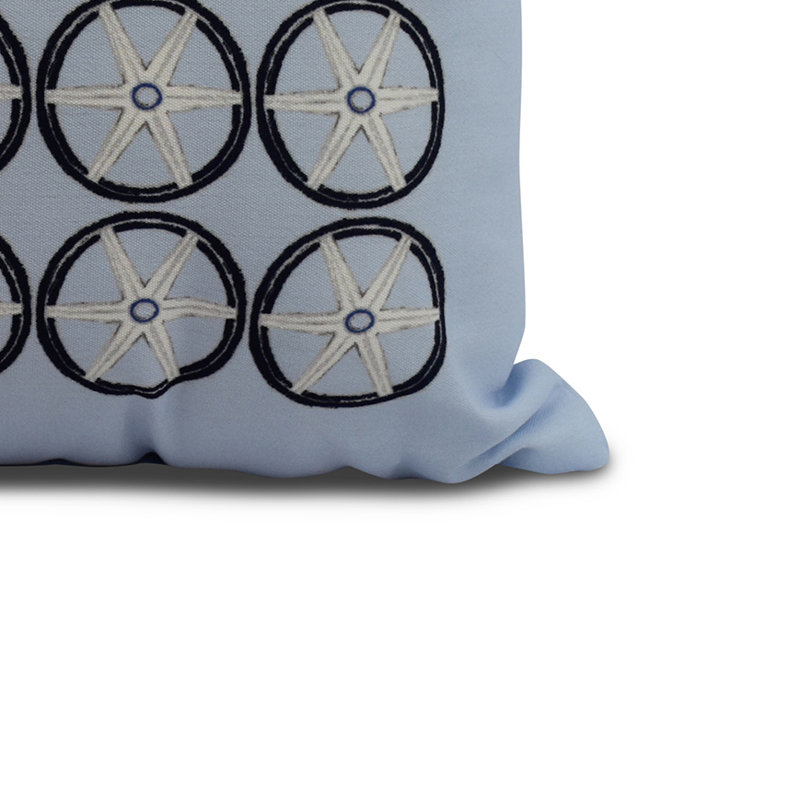 Housse et insert de coussin carré Nantucket, Bleu, 26 po x 26 po