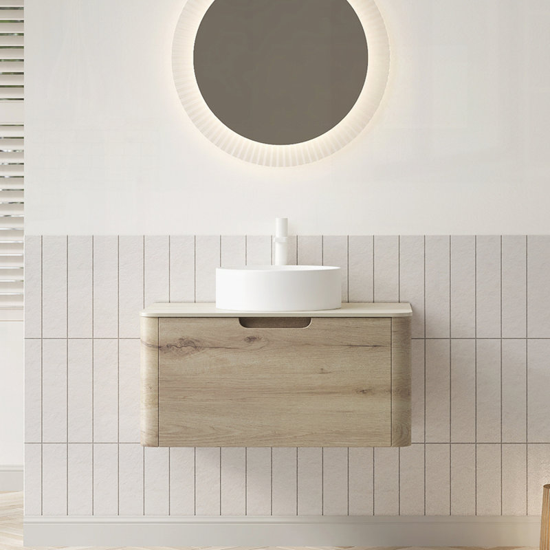 Meuble-lavabo flottant avec tiroir 30 po avec lavabo et tiroir, White, 30"
