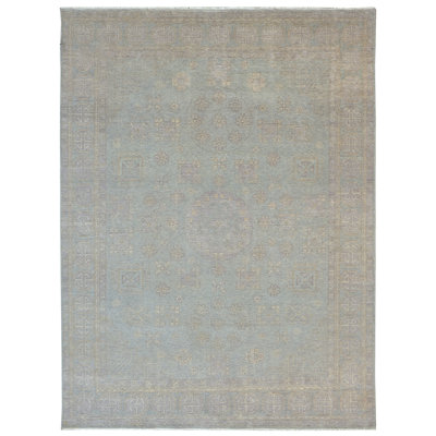 Wool Oriental Area Rug in Gray