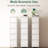 Vertical File Cabinet With 5 Drawers, Wheels For Mobility, Metal Storage A4/Letter/Legal Size Papers, White, 17.71"D*14.78"W*66.03"H, Secure Locking System, Construction Folders, Locking, All - Steel-381632582