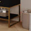 36" Modern Bathroom Vanity With Sintered Stone Top, Ceramic Sink, Gold Legs & Flip Drawer & Soft-Close Drawers-358212744