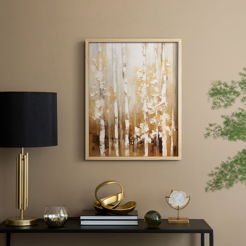 ABSTRACT Series CMLIX, reproduction encadrée - bois massif, Naturel, H 21 po x l 17 po