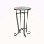 Table d'appoint de patio avec tablette
