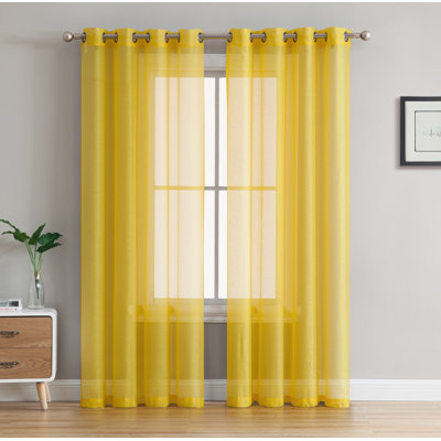 Carmille Semi-Sheer Grommet Curtain Panels
