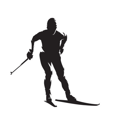 Nordic Skiing by Msan10 - Wrapped Canvas Print
