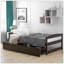 Lit plateforme simple avec deux tiroirs-115693398