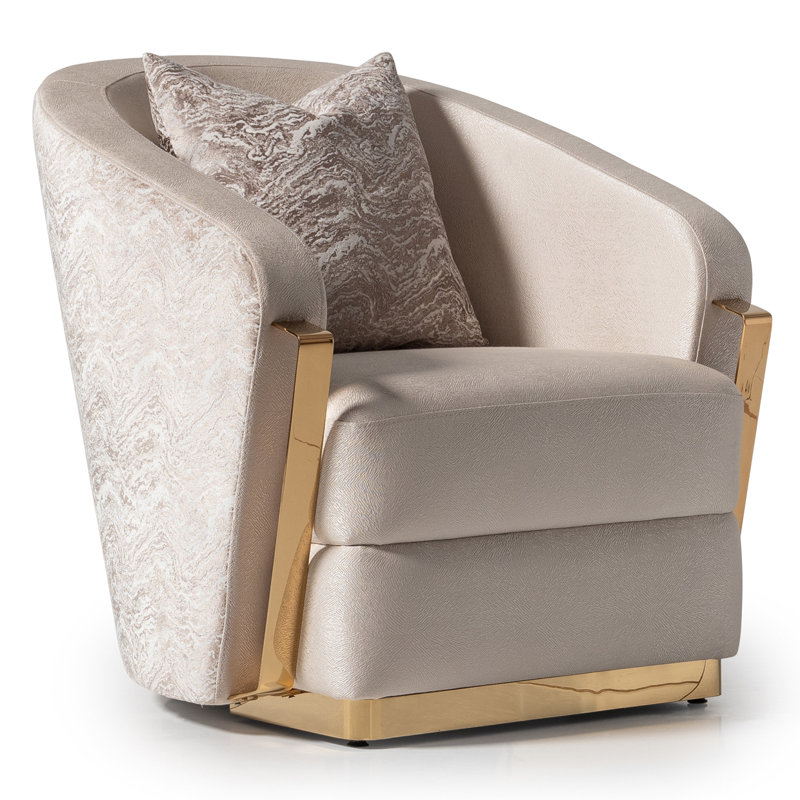 Carmela 32'' Wide Barrel Chair