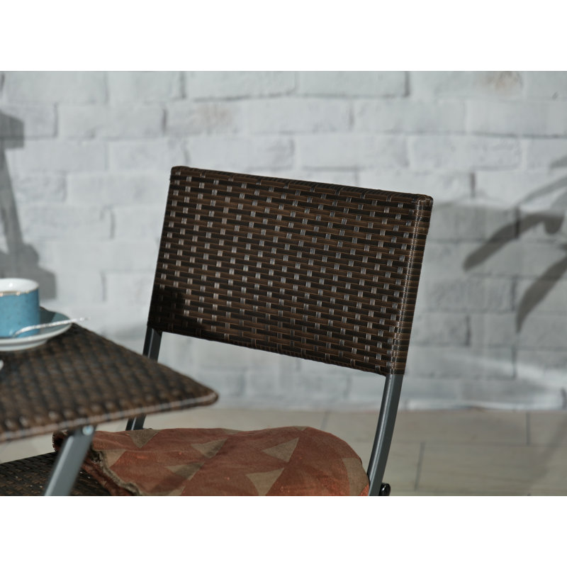  Nevada Folding Bistro Set, Brown