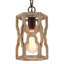 Luminaire suspendu géométrique en bois 1 lumière