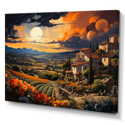 Impression sur toile, "French Vineyard Symphony II"
