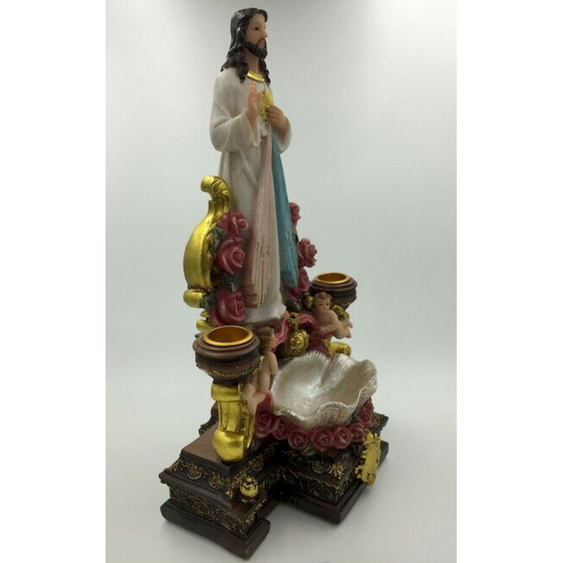 Statuette Jamilla Jesus avec bol d'eau bénite
