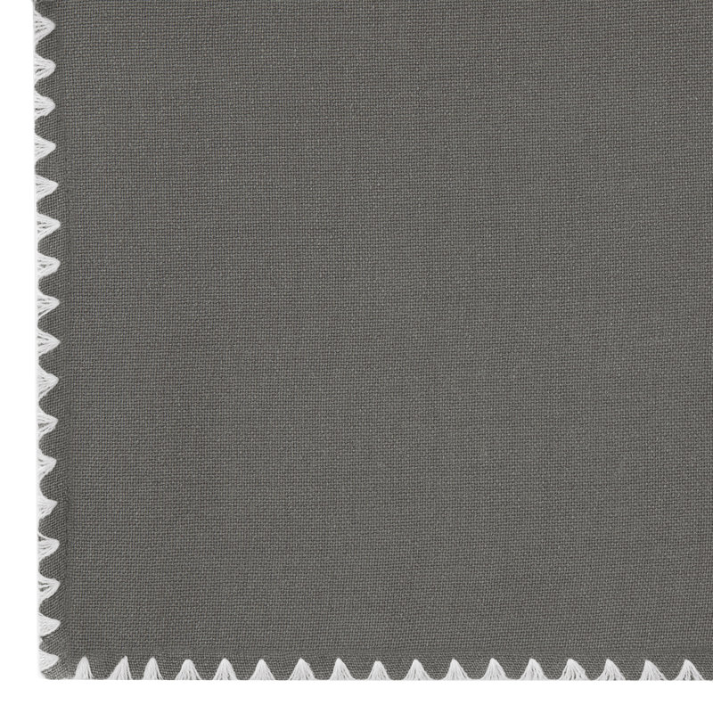 Rideaux de fenêtre semi-transparents avec broderies et coutures tissées Michelli, L 52 po x L 63 po
