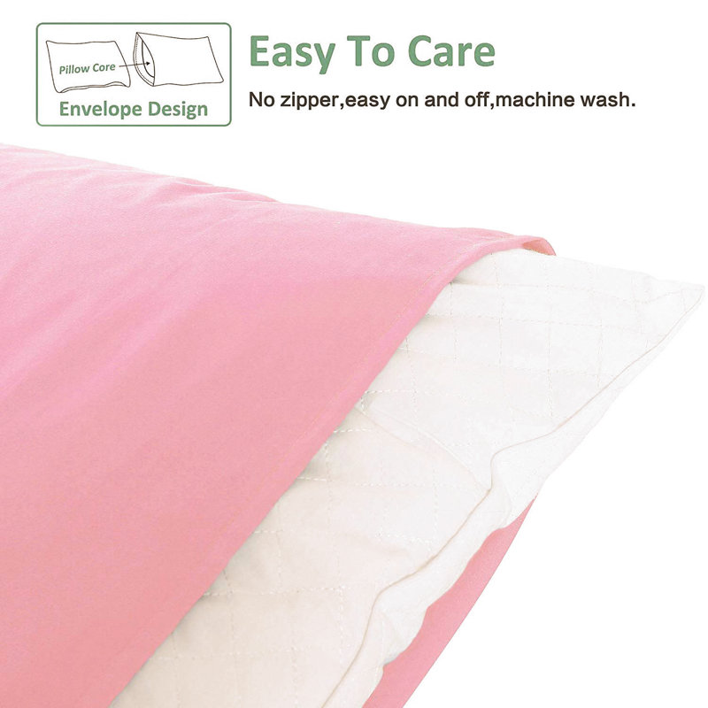 Luxe Microfiber Cover Body Pillow, Pink