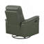 Fauteuil inclinable et pivotant en cuir vert-125915755