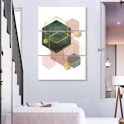 Avery Pink Green Geometric I