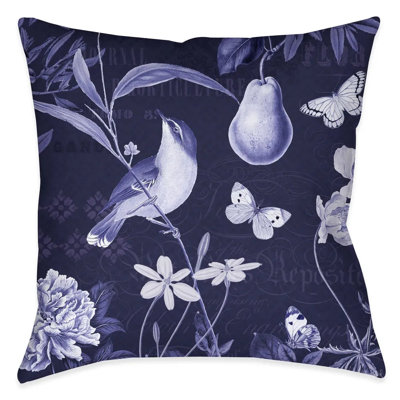 Coussin décoratif d'intérieur Blue Botanical I