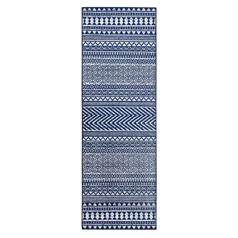Washable Rug Moroccan Farmhouse Area Rug Non-Slip Stain Resistant, Runner 2' x 8'
