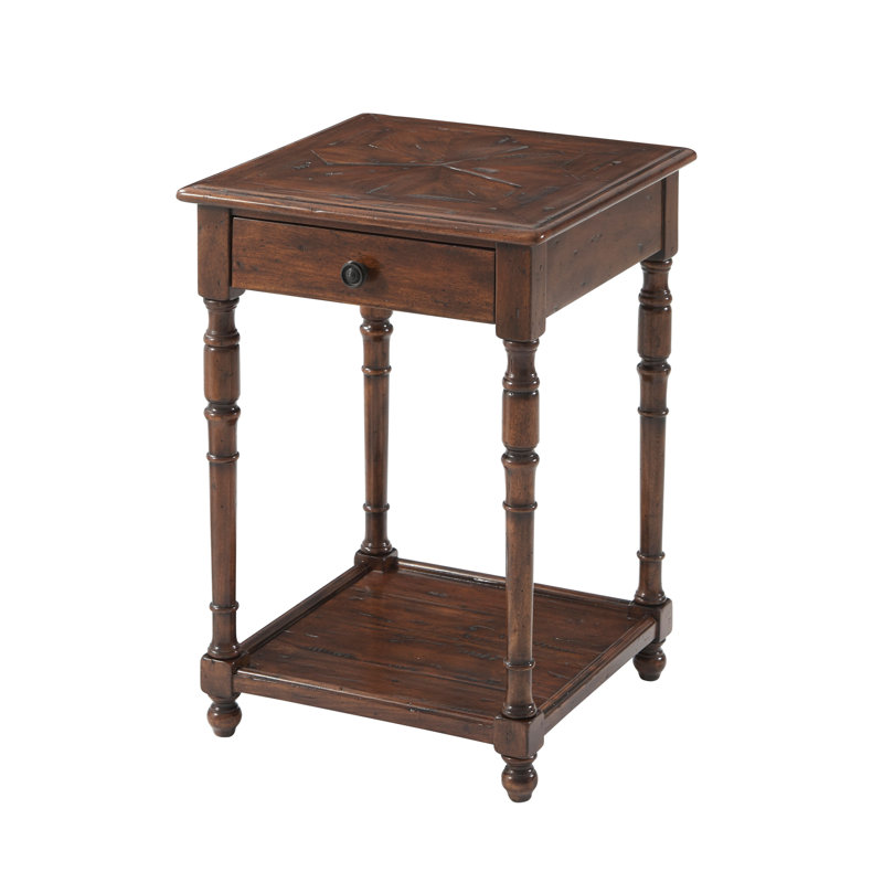 Castle Bromwich Solid Wood End Table with Storage