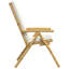 Ensemble de 6 chaises de jardin inclinables blanches crème