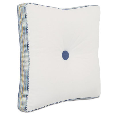 Aoki Buttons Cotton Throw Pillow
