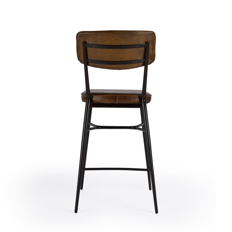Odessa Square Leather 26.5" Counter Stool