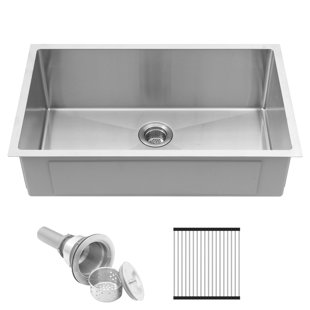 30'' L Single Bowl 304 Stainless Steel Kitchen Sink