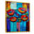Toile avec cadre flottant or