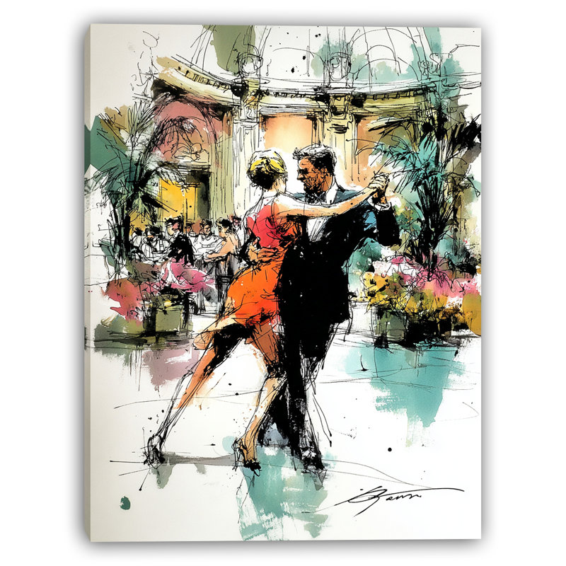 Art mural sur toile romantique valse romantique, H 36 po x l 24 po