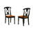 7 Piece Kitchen Table Set Consist of a Rectangle Dining Table with Butterfly Leaf and 6 Dining Room Chairs, Black & Cherry-124549077-133991070-133991073