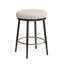 Ensemble de 2 tabourets de comptoir 24,75 po Modern, ensemble de 2 tabourets de comptoir blancs avec structure en fer, coussin éponge, repose-pieds, convient à la cuisine / chambre à coucher / salle à manger.