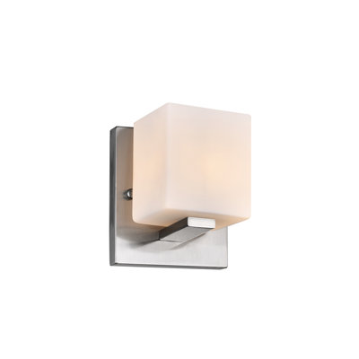 6'' 1-Light Bathroom Sconce with Satin Nickel Finish For Bathroom, Bedroom, Living Room – G9 LED Compatible – Minimalist Design with Versatile Appeal