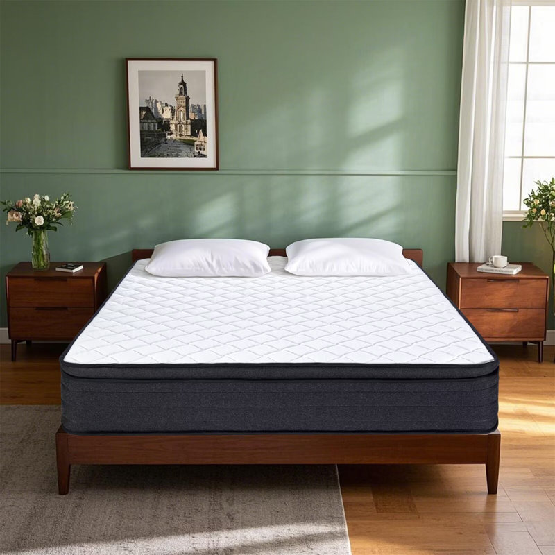 12" Medium Feel Pocket Spring Gel Memory Foam Hybrid Mattress in A Box, Queen