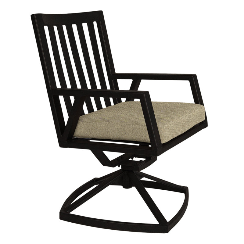 Aris Outdoor Rocker Chair, Carbon Black, Adena Shale