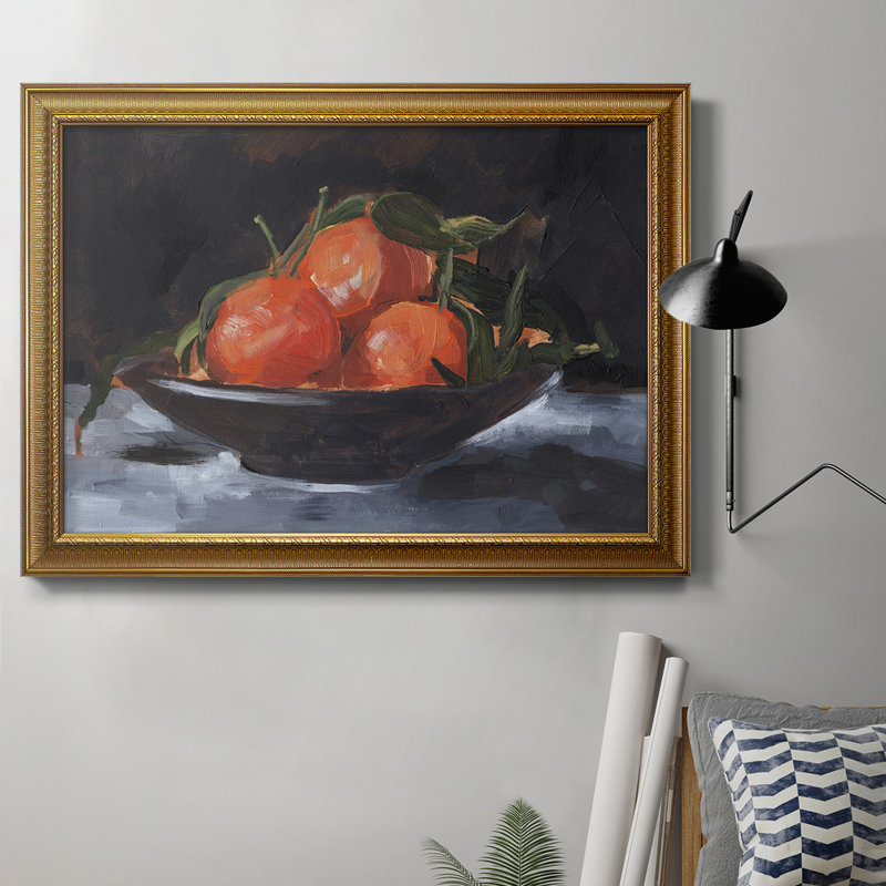 Fruit Plate II - peinture sur toile encadrée, H 24 po x l 36 po