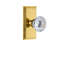 Grandeur Carré Plate Passage with Fontainebleau Crystal Door Knob-1139815885-1139815884