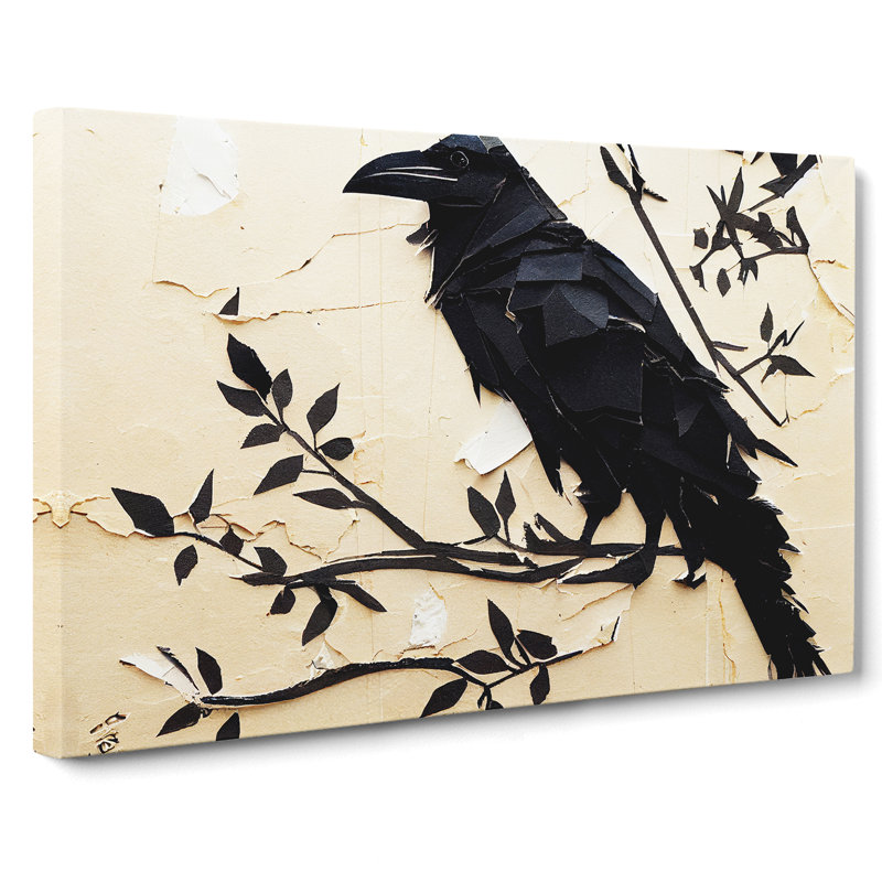 Fabulous Raven Bird - Wrapped Canvas Print, 35cm H x 50cm W x 3cm D