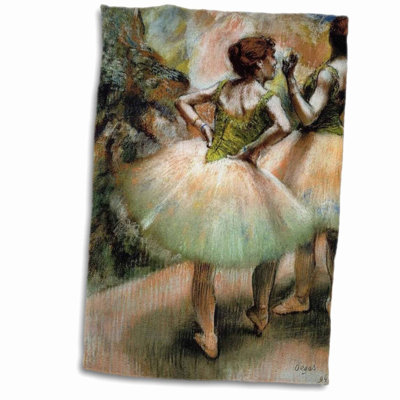 Ballerina Elegance 3D Hand Towel - Peach, 15x22