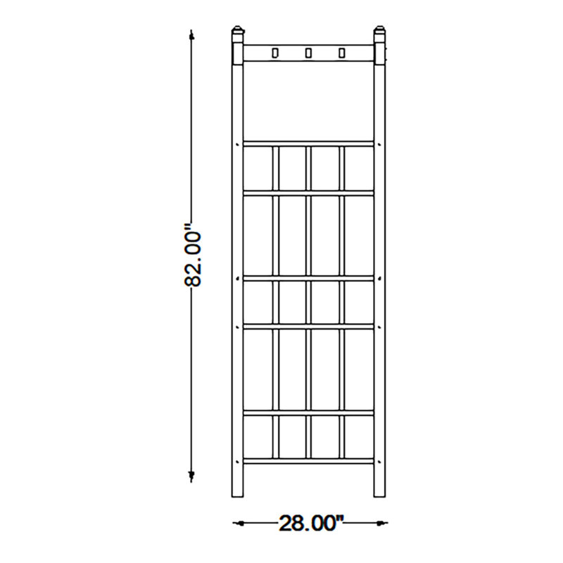 White Vinyl Grid-Style Outdoor Garden Arbor with Anchors