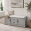 Banc de rangement avec tiroirs, armoires et coussin en velours-133953782