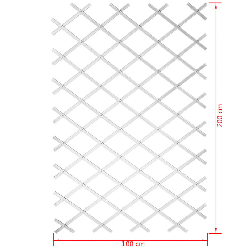 Nature Garden Trellis PVC, 200cm H x 100cm W, White