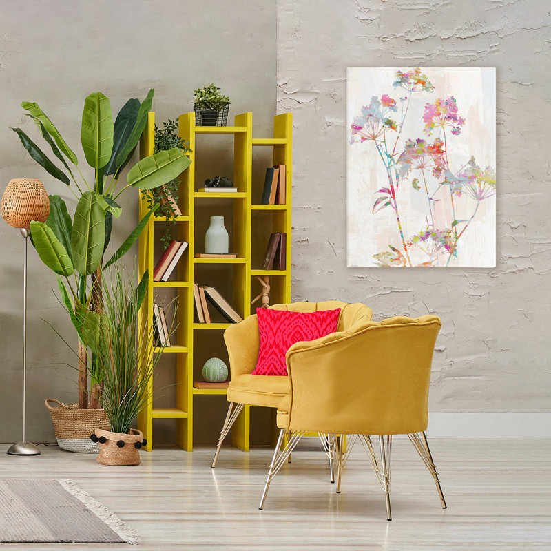 Toile kaléidoscopique d'herbes délicates, design par Amber Sterling, H 40 po x l 30 po