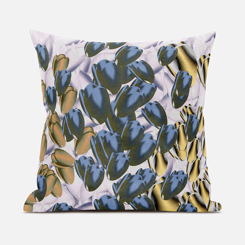 Housse et insert de coussin décoratif intérieur / extérieur en mélange de polyester, 18 po x 18 po