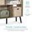 Kintz 3-Tier Mid-Century Modern Wooden Bookcase w/ Removable Back Panels, Offset Pine Legs-1426857389
