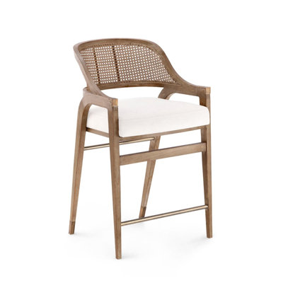 Edward Upholstered Stool with Solid Wood Frame