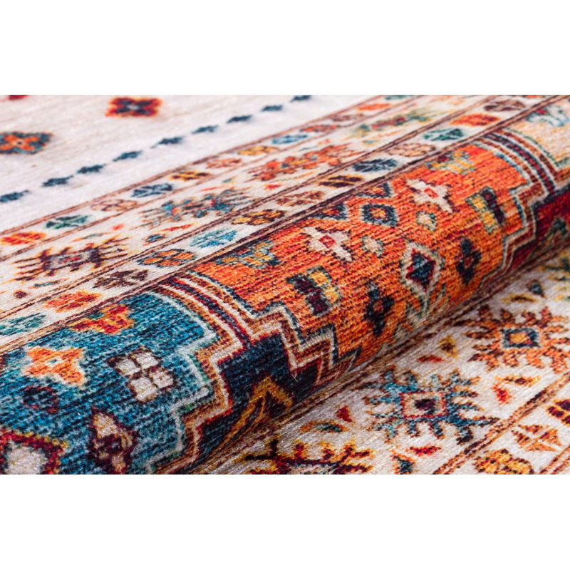 Tapis intérieur / extérieur en coton Sarmd, Rectangle 5 pi 3 po x 7 pi 7 po