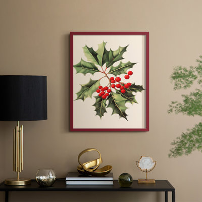 Art des Fêtes de Noël - série 2 - CCXLVI, reproduction encadrée - bois massif